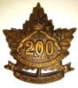 200th Battalion (Winnipeg) Collar Badge, Birks 1916